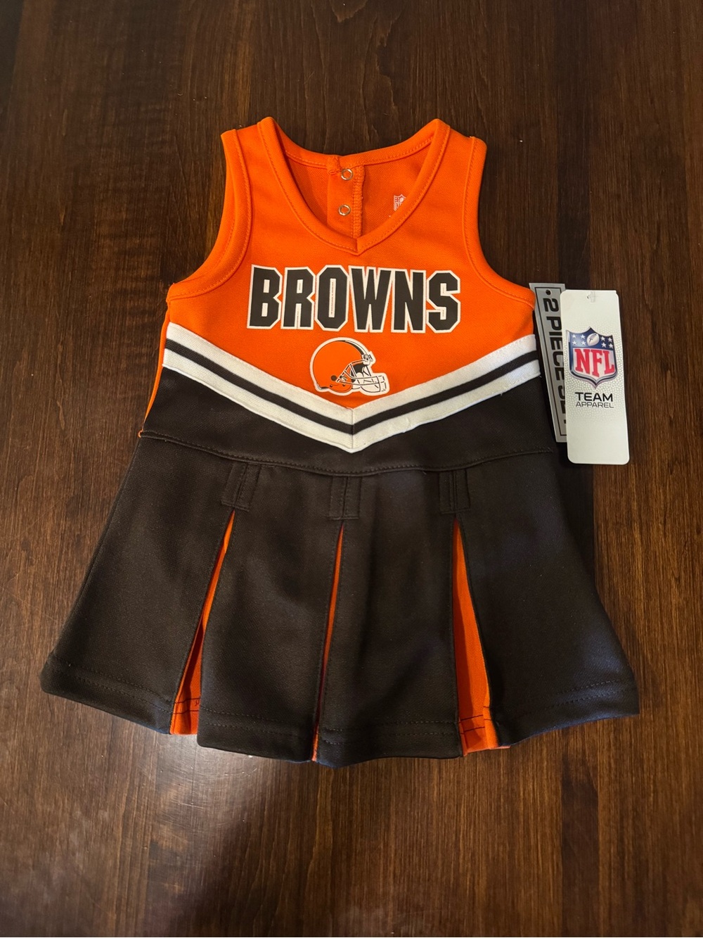 Cleveland Browns Girls' Orange & Brown Cheer Dress